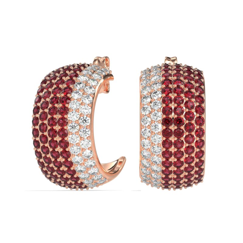 Pave Huggie Hoop Earrings