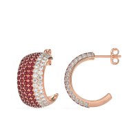 Pave Huggie Hoop Earrings