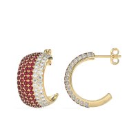 Pave Huggie Hoop Earrings