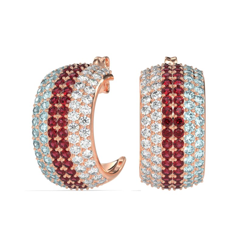 Pave Huggie Hoop Earrings