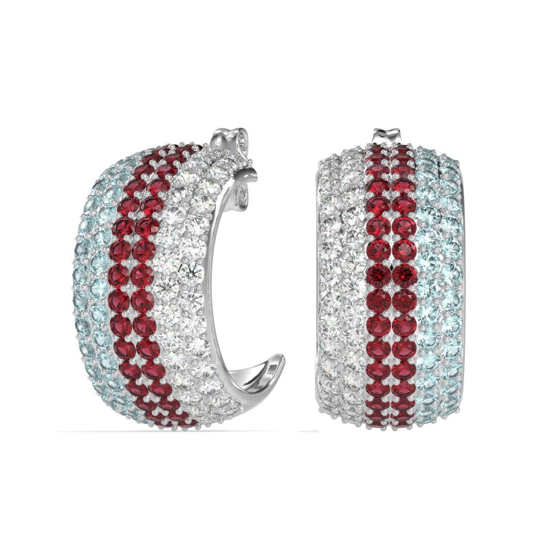 Pave Huggie Hoop Earrings