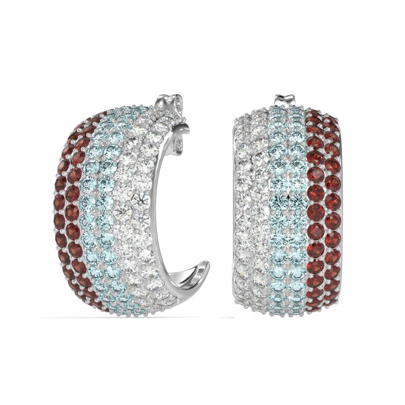 Pave Huggie Hoop Earrings