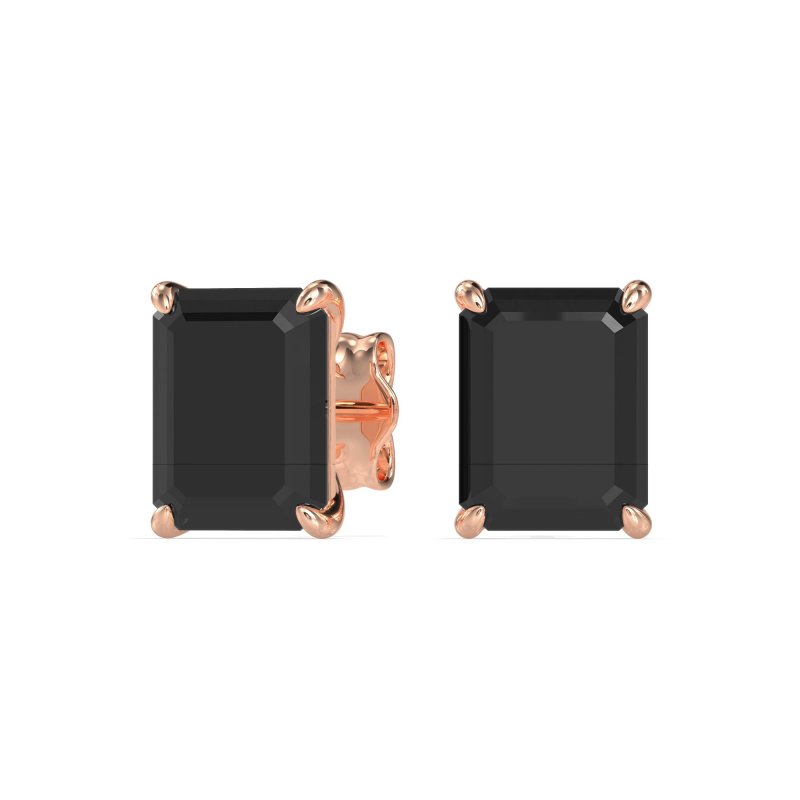 Emerald Cut Stud Earrings