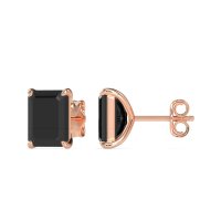 Emerald Cut Stud Earrings