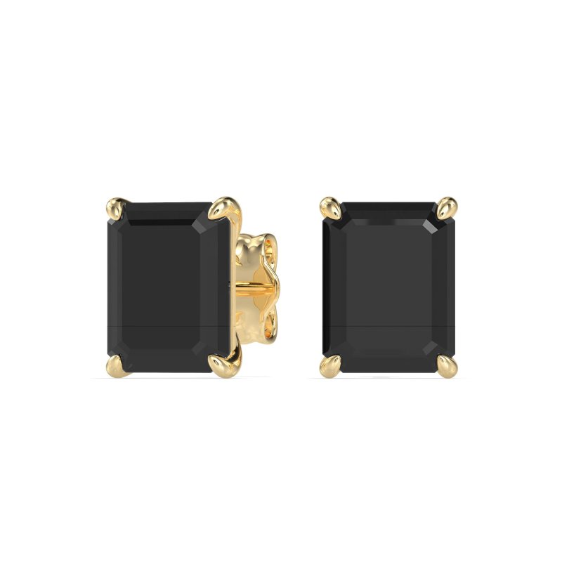 Emerald Cut Stud Earrings