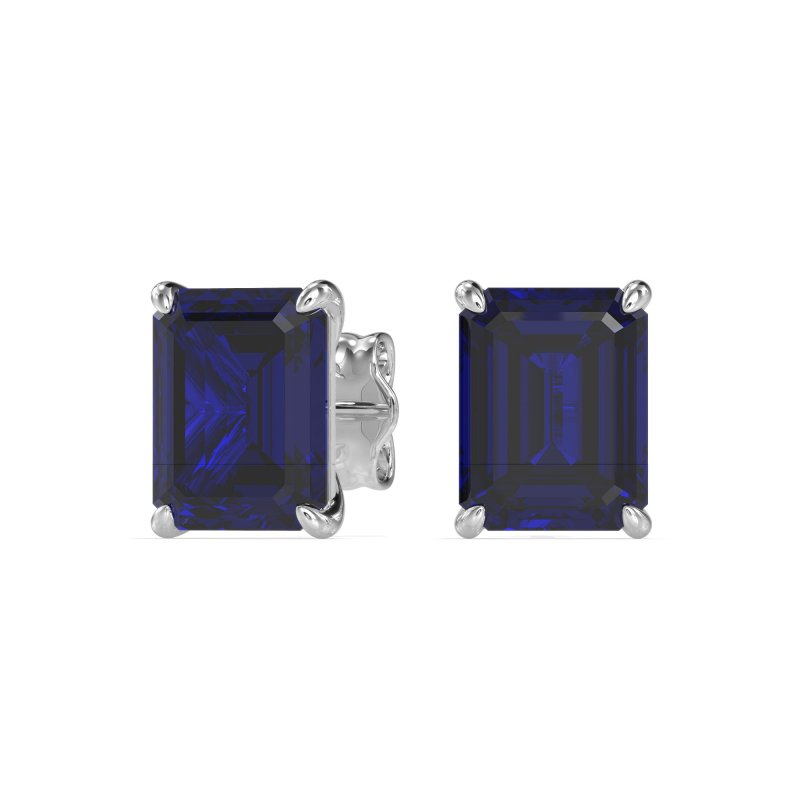 Emerald Cut Stud Earrings