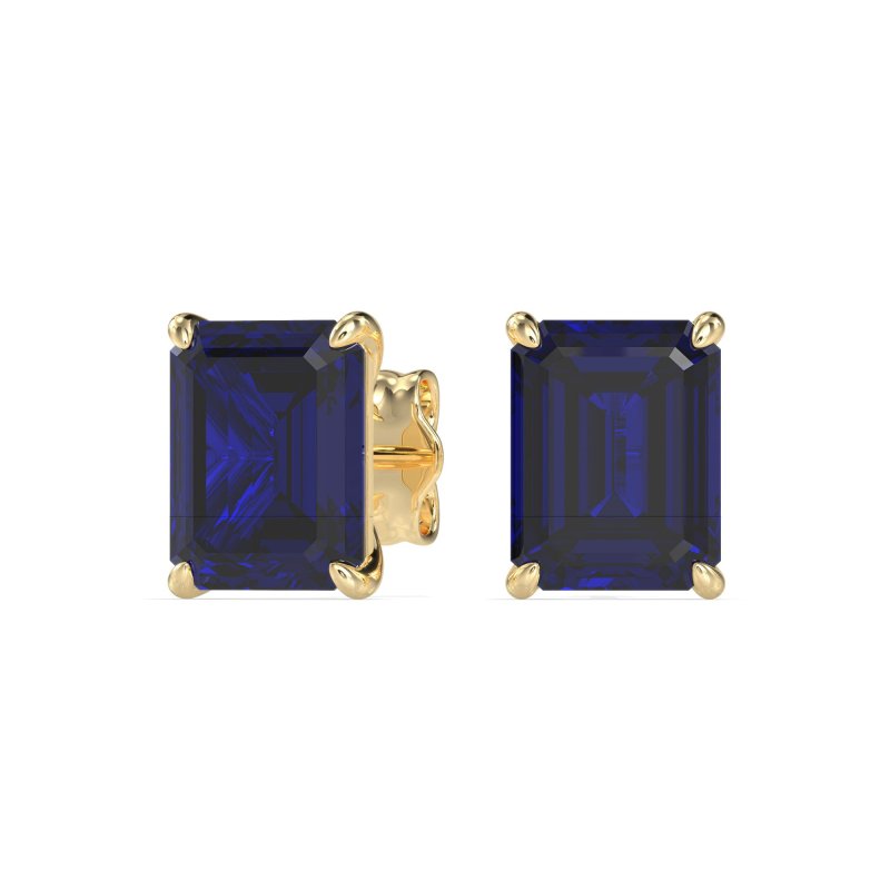 Emerald Cut Stud Earrings
