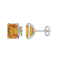 Emerald Cut Stud Earrings