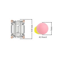 Emerald Cut Stud Earrings