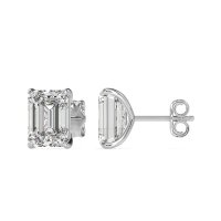Emerald Cut Stud Earrings