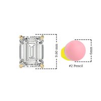 Emerald Cut Stud Earrings