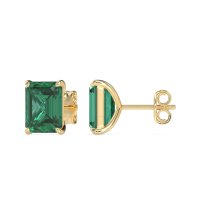 Emerald Cut Stud Earrings