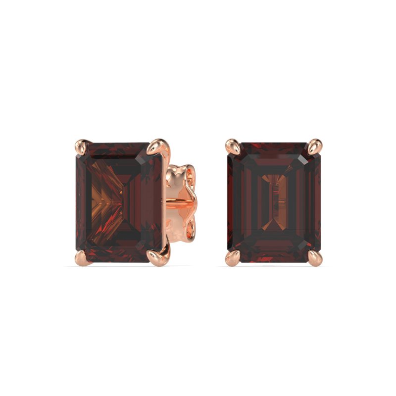 Emerald Cut Stud Earrings