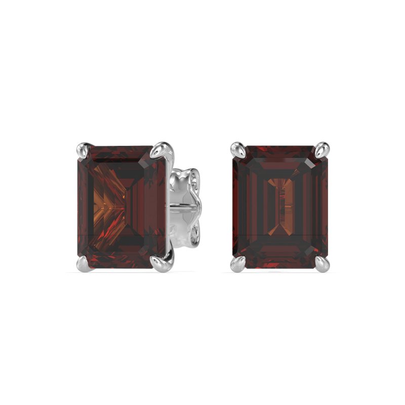 Emerald Cut Stud Earrings