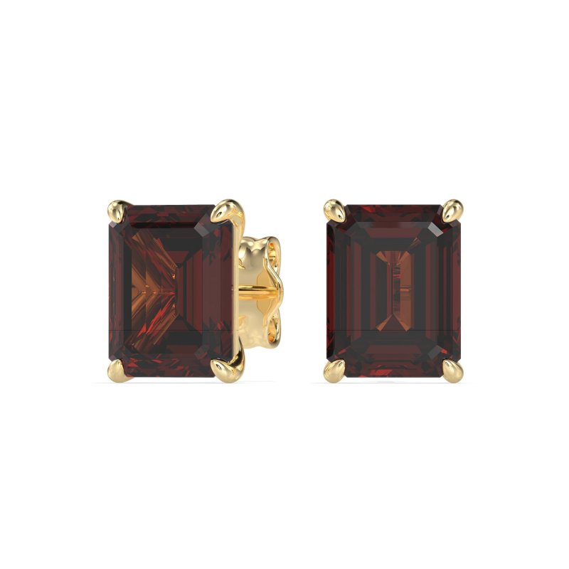 Emerald Cut Stud Earrings