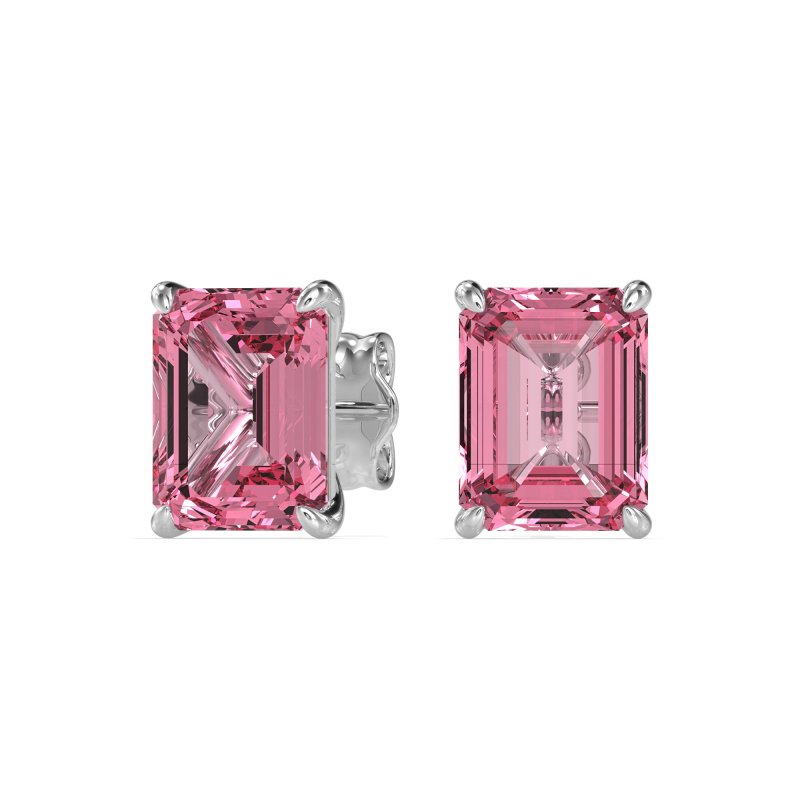 Emerald Cut Stud Earrings