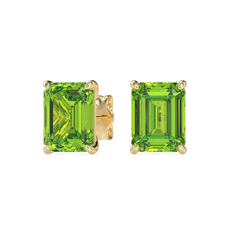 Emerald Cut Stud Earrings