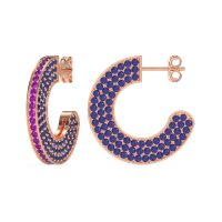 Multi-Row Open Hoop Fashion Earrings