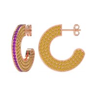 Multi-Row Open Hoop Fashion Earrings