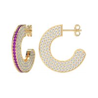 Multi-Row Open Hoop Fashion Earrings
