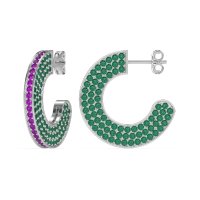 Multi-Row Open Hoop Fashion Earrings