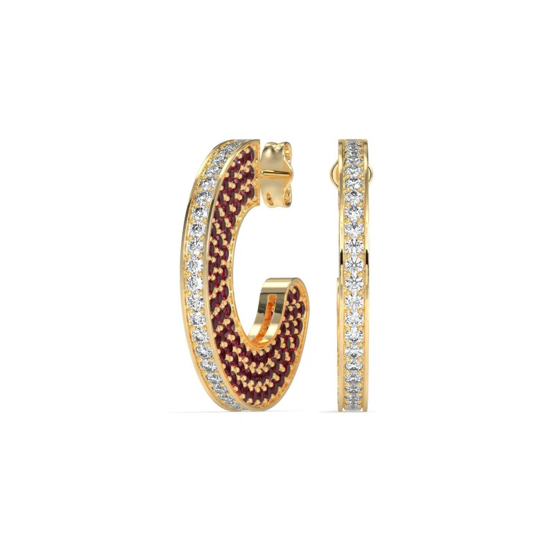 Multi-Row Open Hoop Fashion Earrings