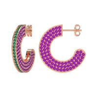 Multi-Row Open Hoop Fashion Earrings