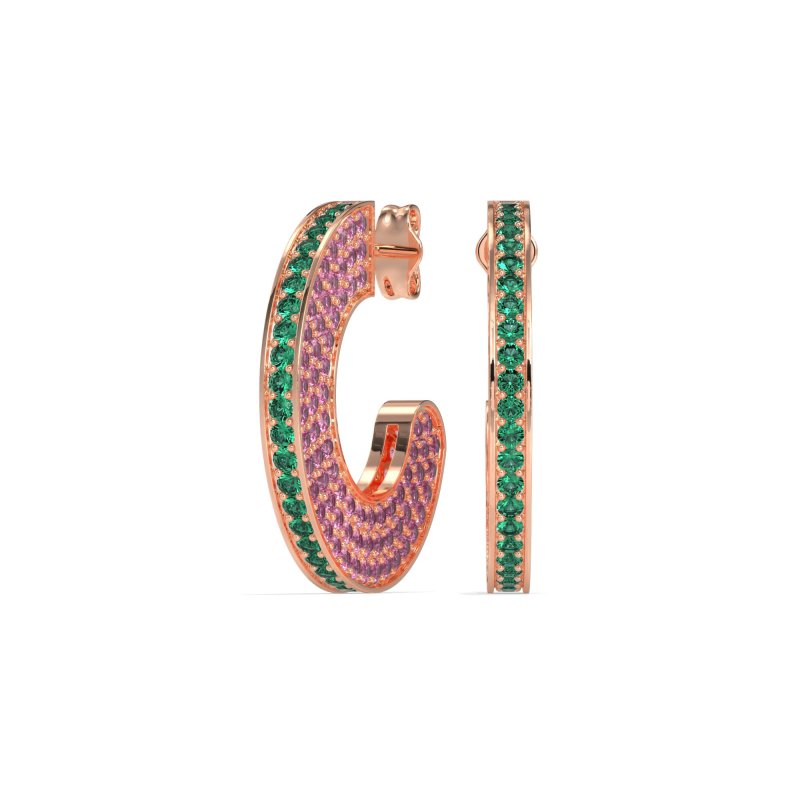 Multi-Row Open Hoop Fashion Earrings