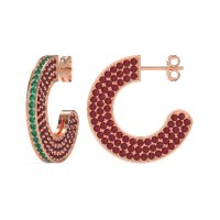 Multi-Row Open Hoop Fashion Earrings