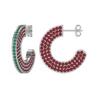 Multi-Row Open Hoop Fashion Earrings