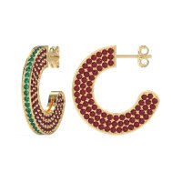 Multi-Row Open Hoop Fashion Earrings