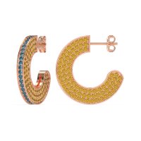 Multi-Row Open Hoop Fashion Earrings