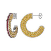 Multi-Row Open Hoop Fashion Earrings