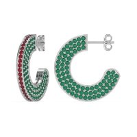 Multi-Row Open Hoop Fashion Earrings