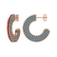 Multi-Row Open Hoop Fashion Earrings