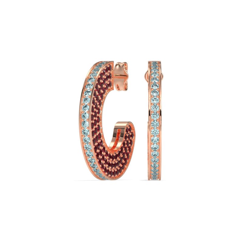 Multi-Row Open Hoop Fashion Earrings