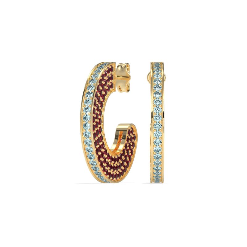 Multi-Row Open Hoop Fashion Earrings