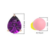 Pear Shape Stud Earrings