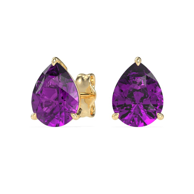 Pear Shape Stud Earrings