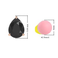Pear Shape Stud Earrings