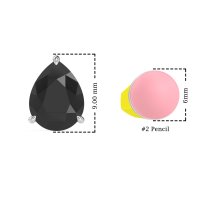 Pear Shape Stud Earrings
