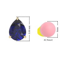 Pear Shape Stud Earrings