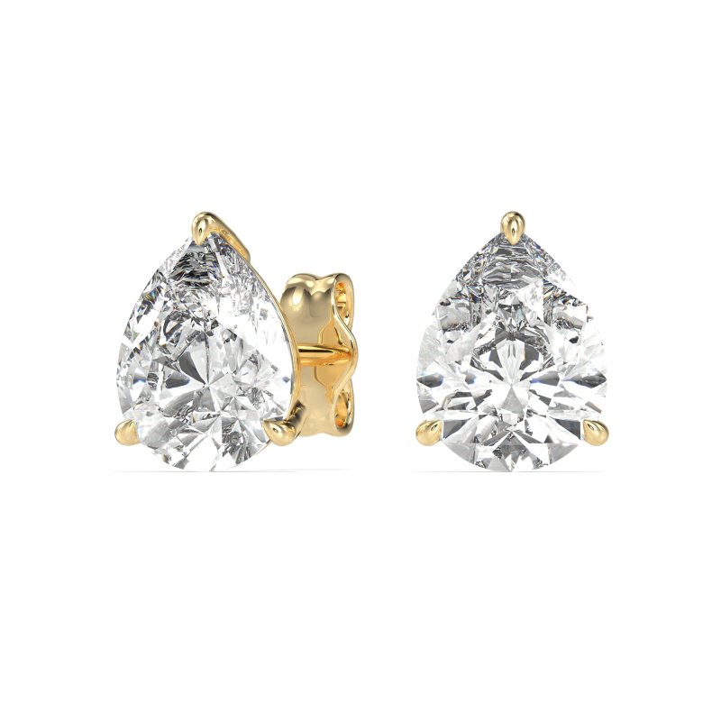 Pear Shape Stud Earrings