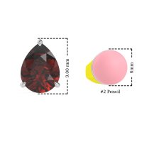 Pear Shape Stud Earrings