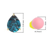 Pear Shape Stud Earrings