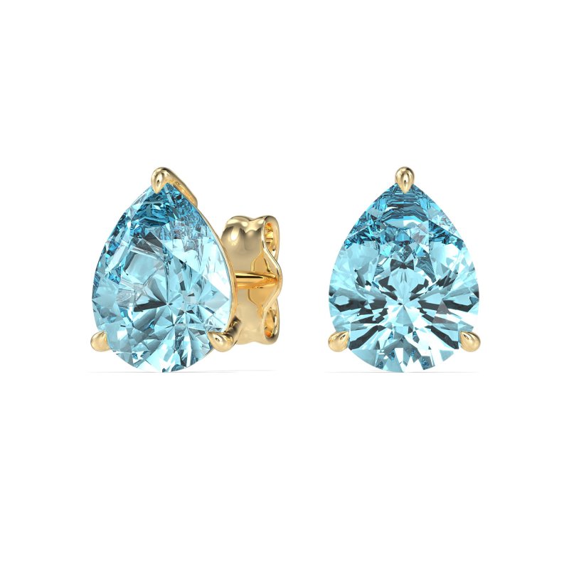 Pear Shape Stud Earrings