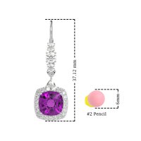 Art-Deco Halo Dangling Hook Earrings