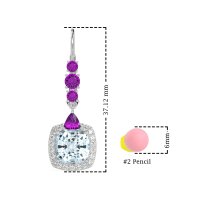 Art-Deco Halo Dangling Hook Earrings