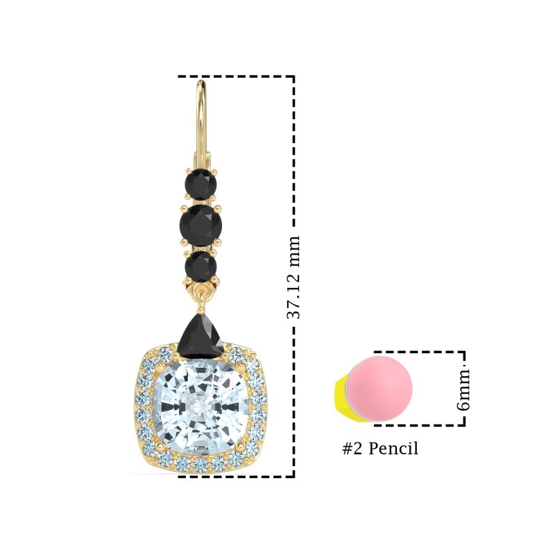 Art-Deco Halo Dangling Hook Earrings