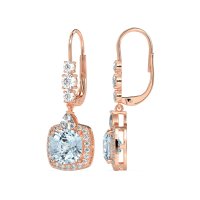 Art-Deco Halo Dangling Hook Earrings